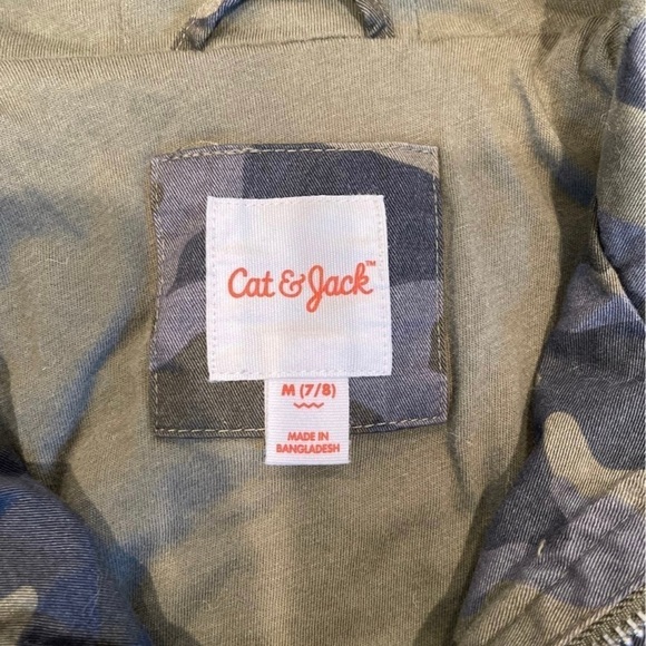 Girls cat and Jack army print hooded jacket - Picture 5 of 7